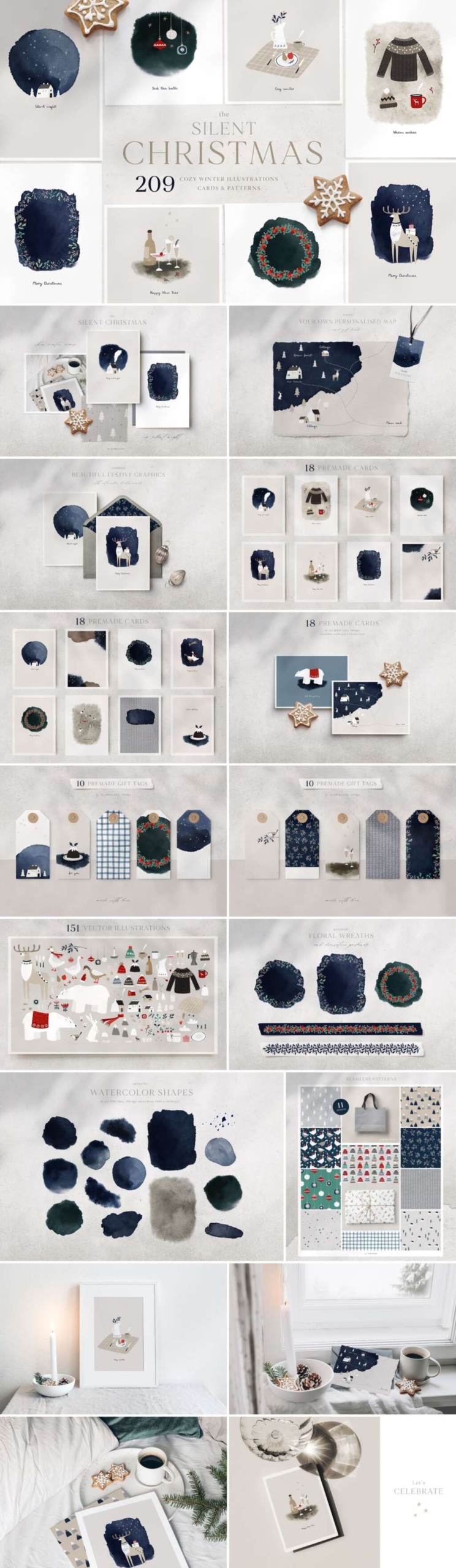 Silent Christmas Watercolor Set