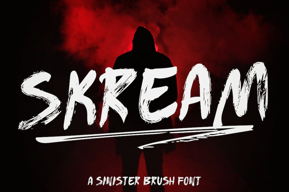 Skream - Free Horror Brush Font
