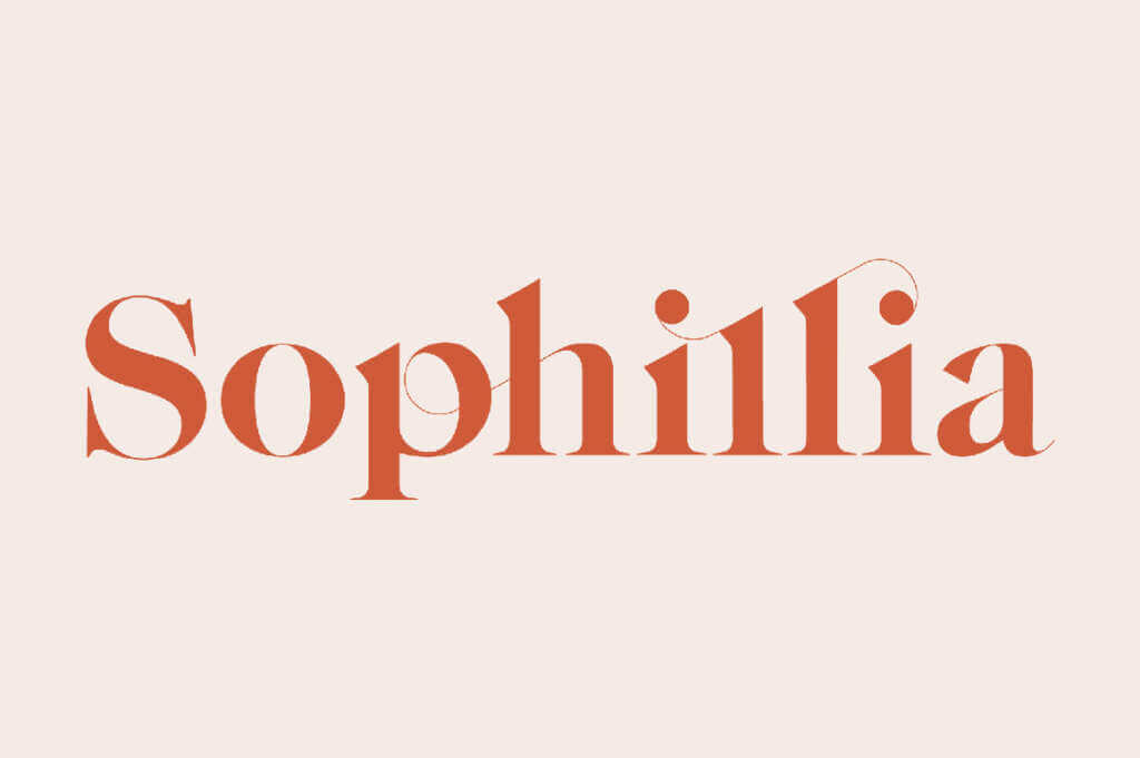 Sophillia – Ligature Serif Font