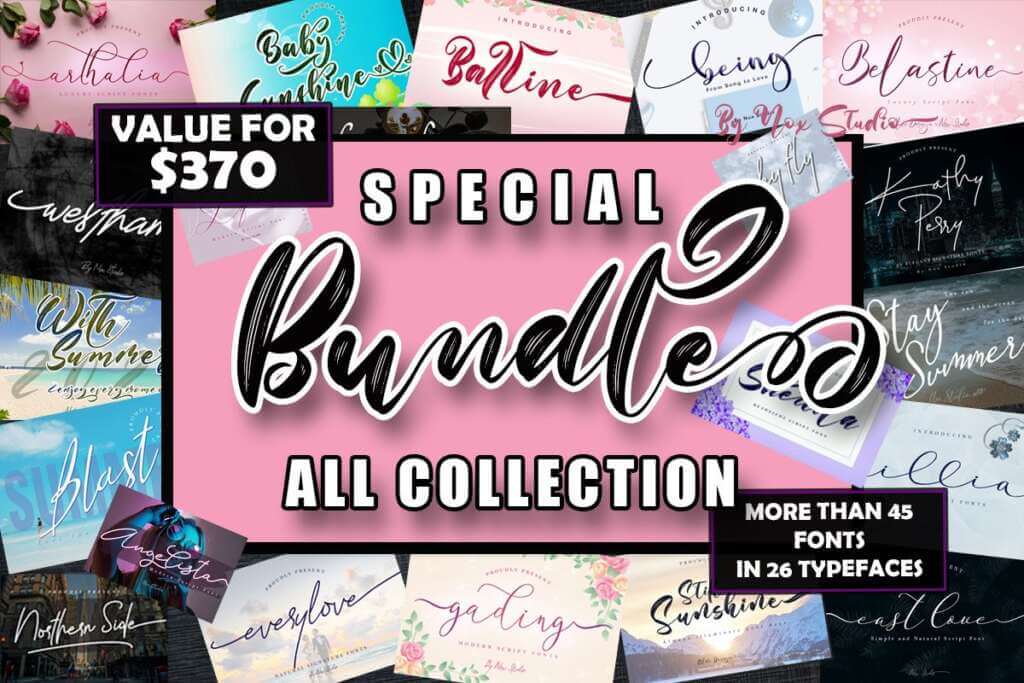 Special Bundle All Fonts Collection
