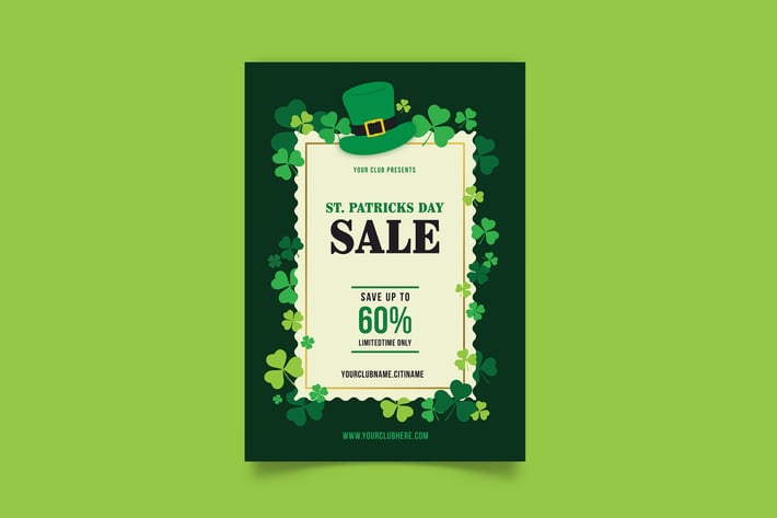 St Patrick's Day Sale flyer
