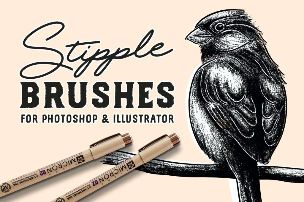 Stipple Brush Set for Photoshop and Illustrator
