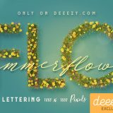Summer Flower 3D Lettering