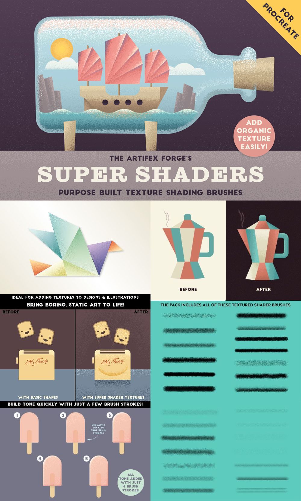 Super Shaders – Procreate Brushes