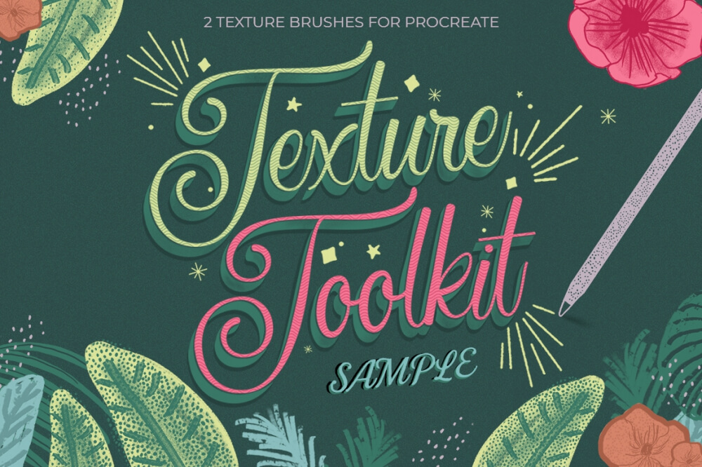 Free: Texture Toolkit Brushes for Procreate Sample