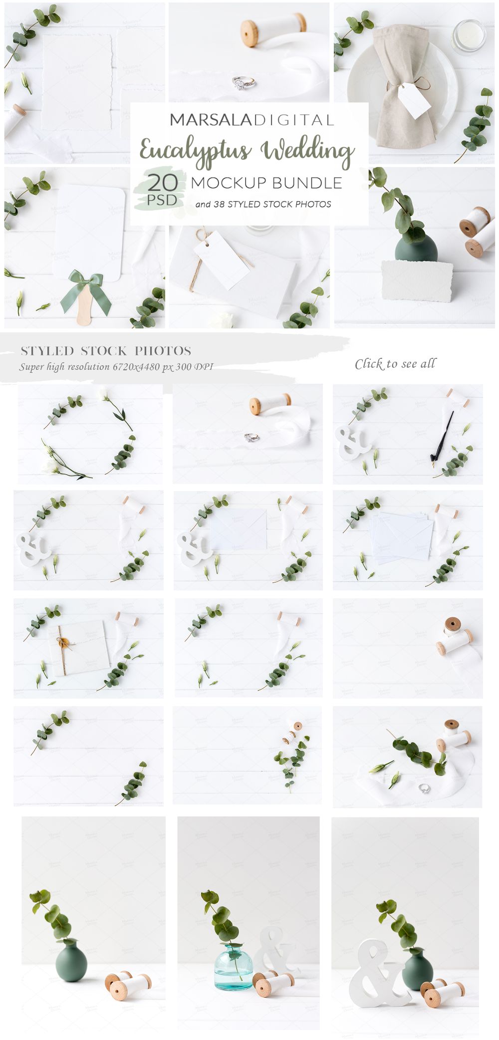 Eucalyptus Wedding Mockup Bundle