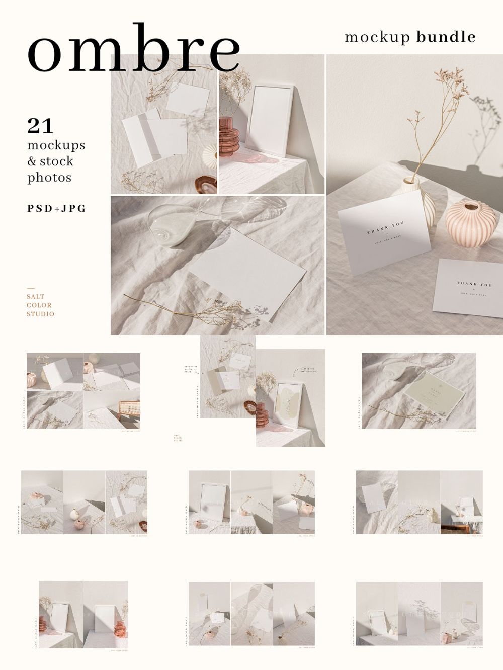 Ombre – Frame and Stationery Mockups
