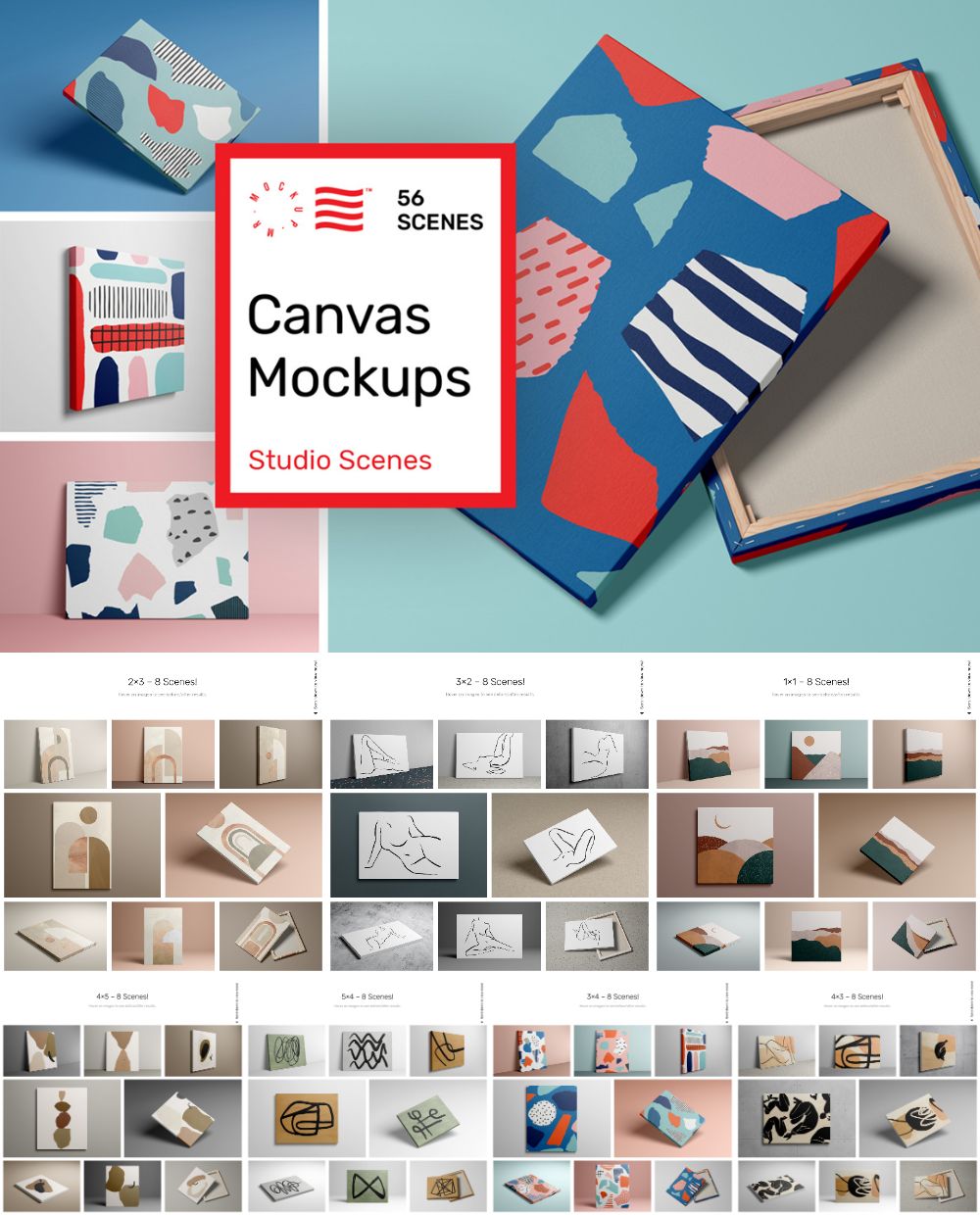 Canvas Mockups – Studio Scenes