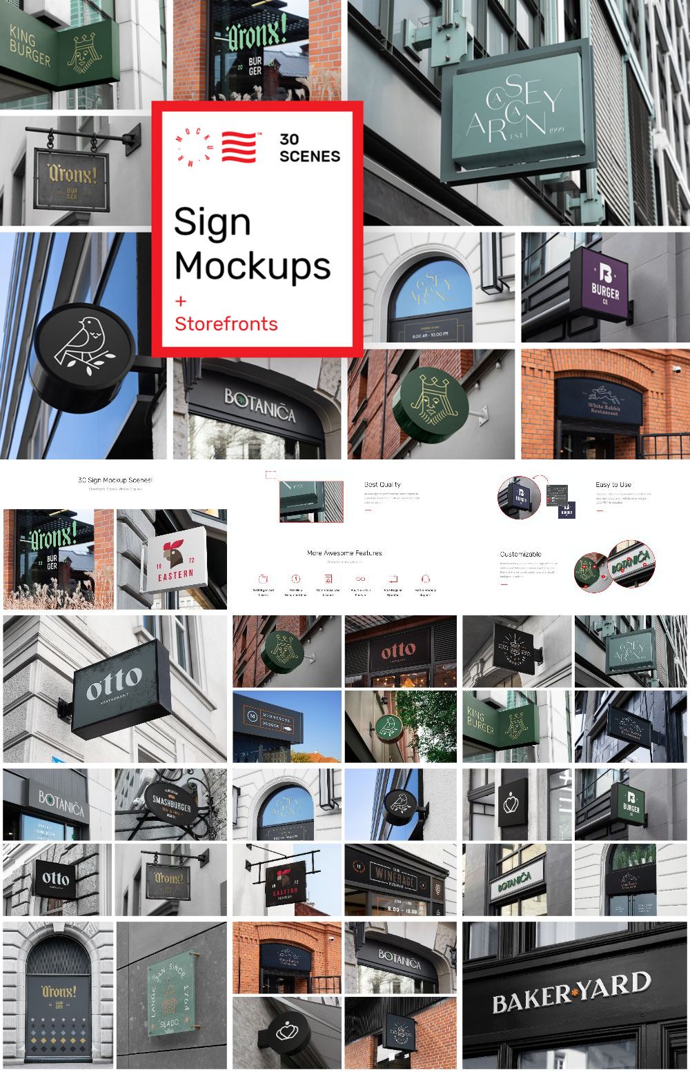 Sign Mockups and Storefront Mockups