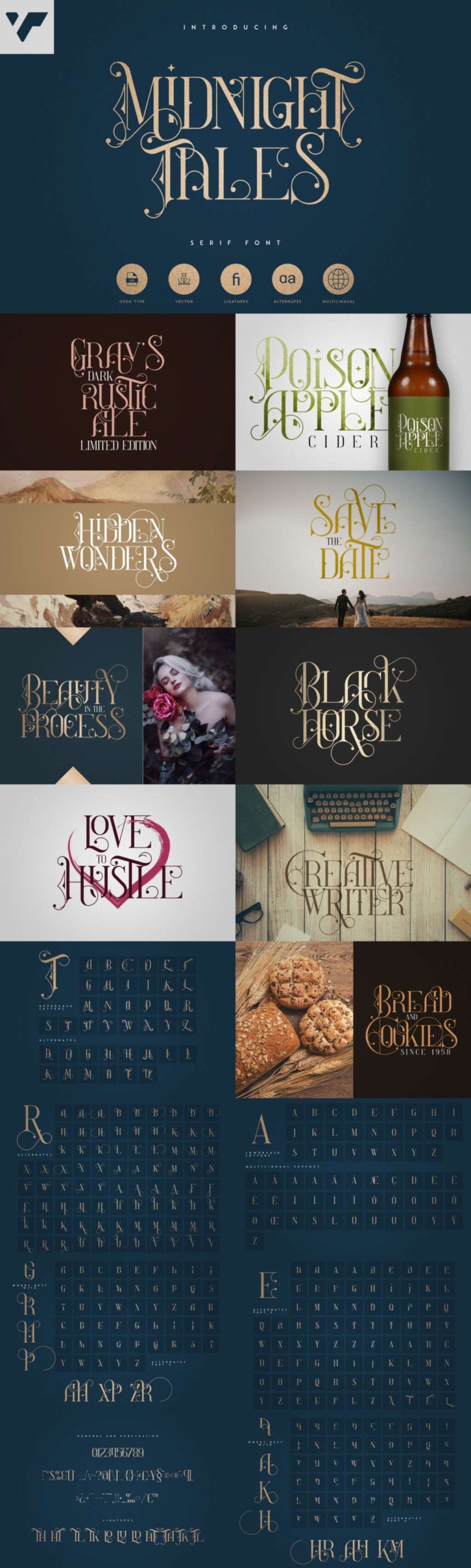 Midnight Tales – Vintage Font