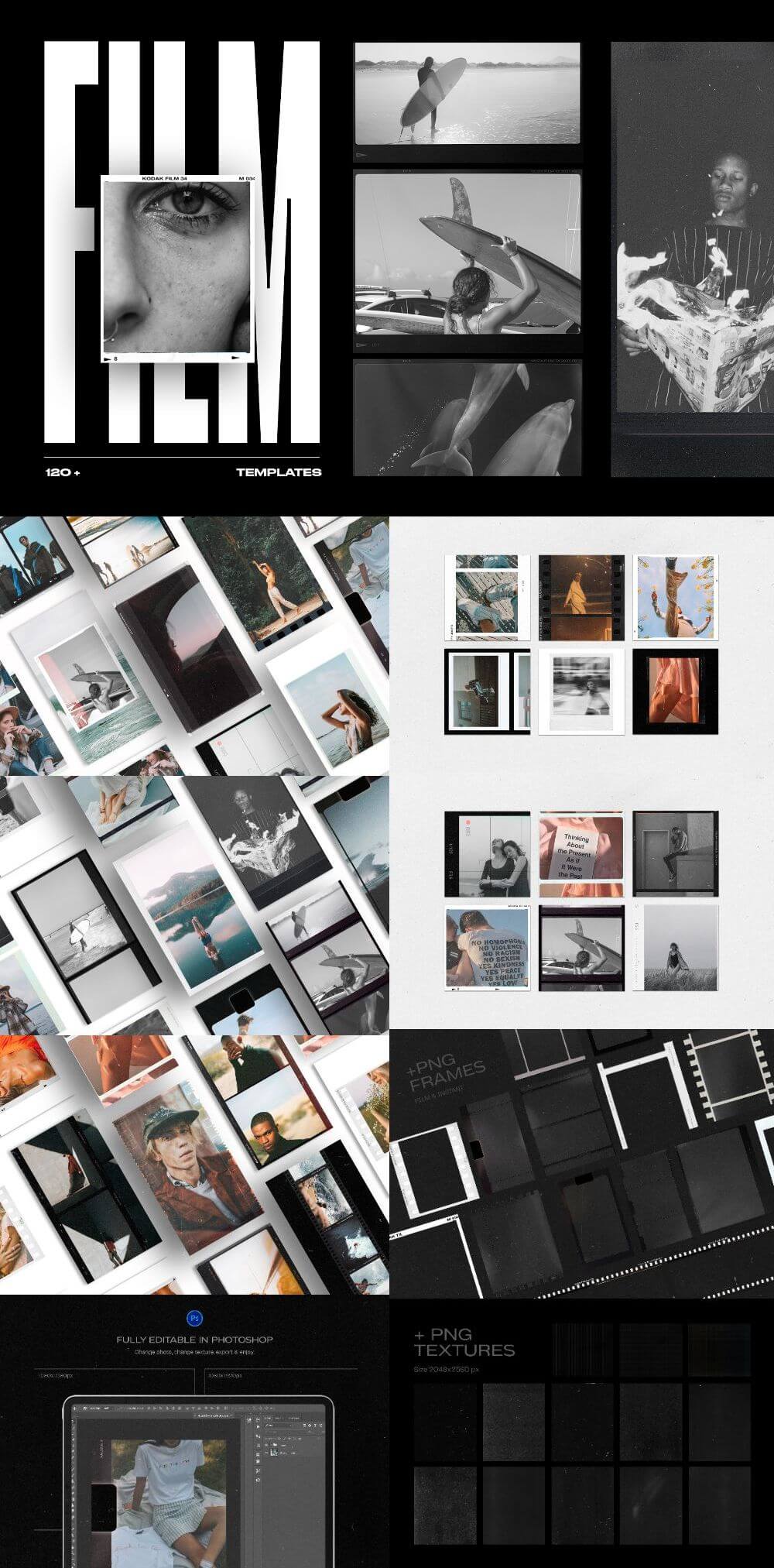 120+ Film Frames & Instant Stories & Posts