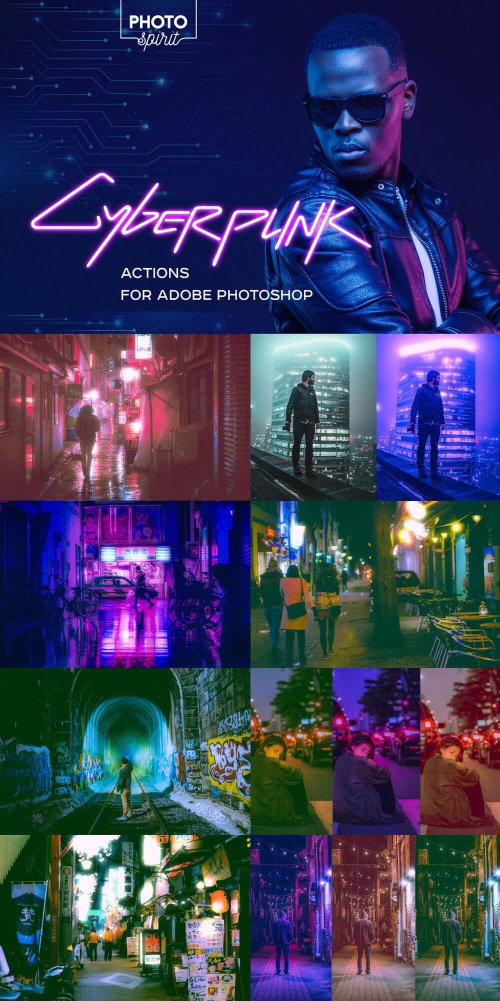 Cyberpunk Actions For Photoshop
