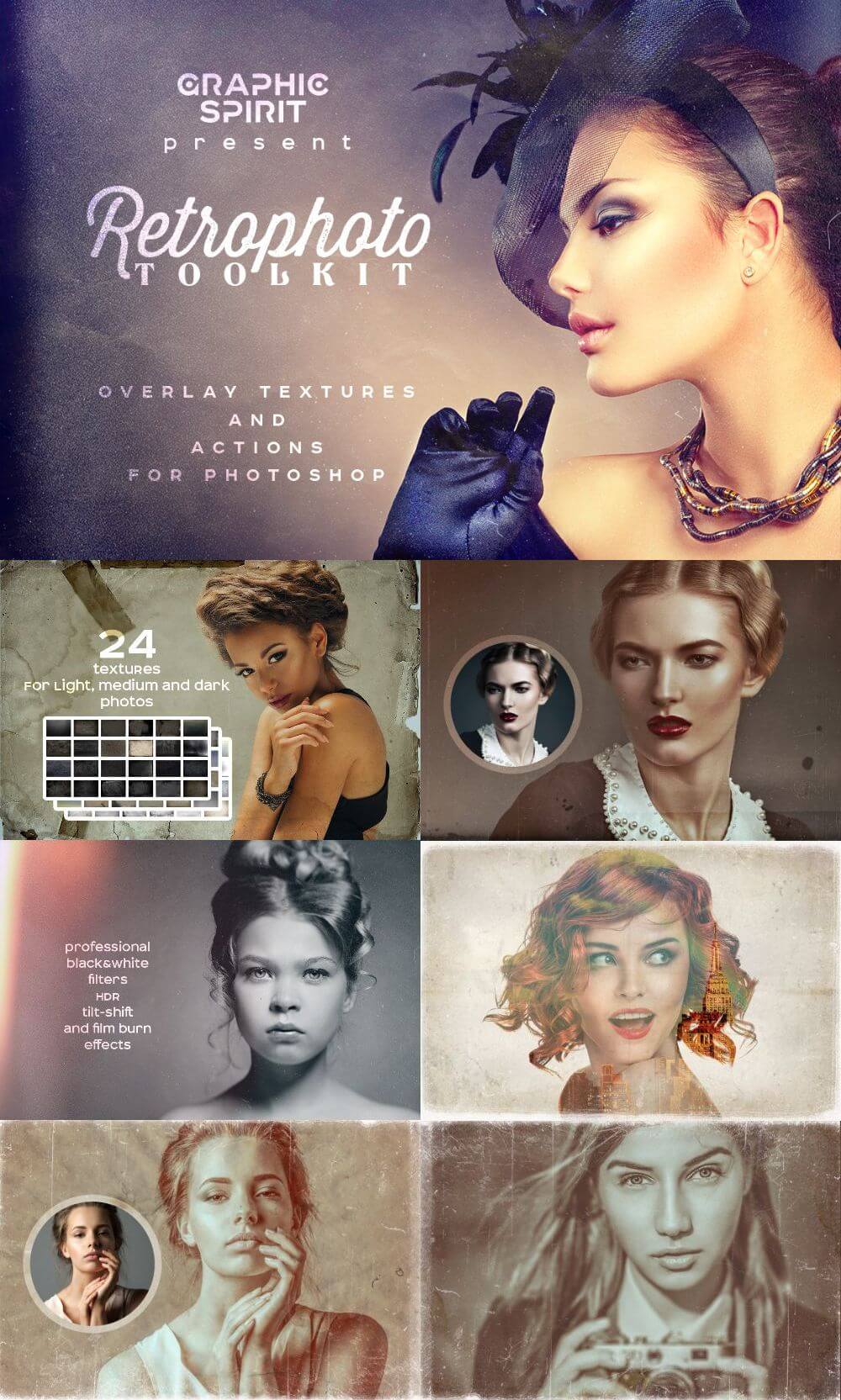 Retrophoto Toolkit Actions & Overlays