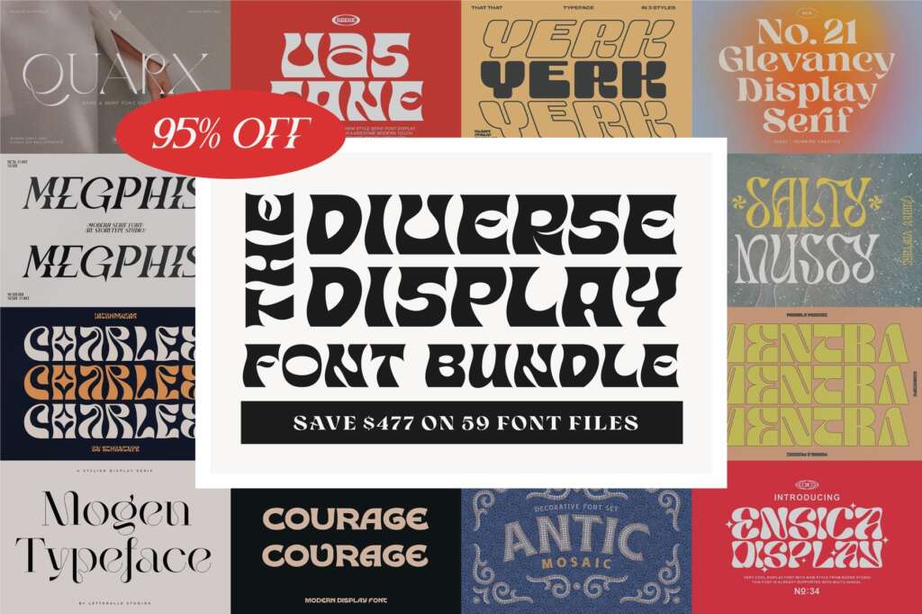 The Diverse Display Font Bundle