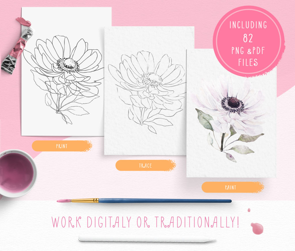 The Flower & Leaf Brush Box