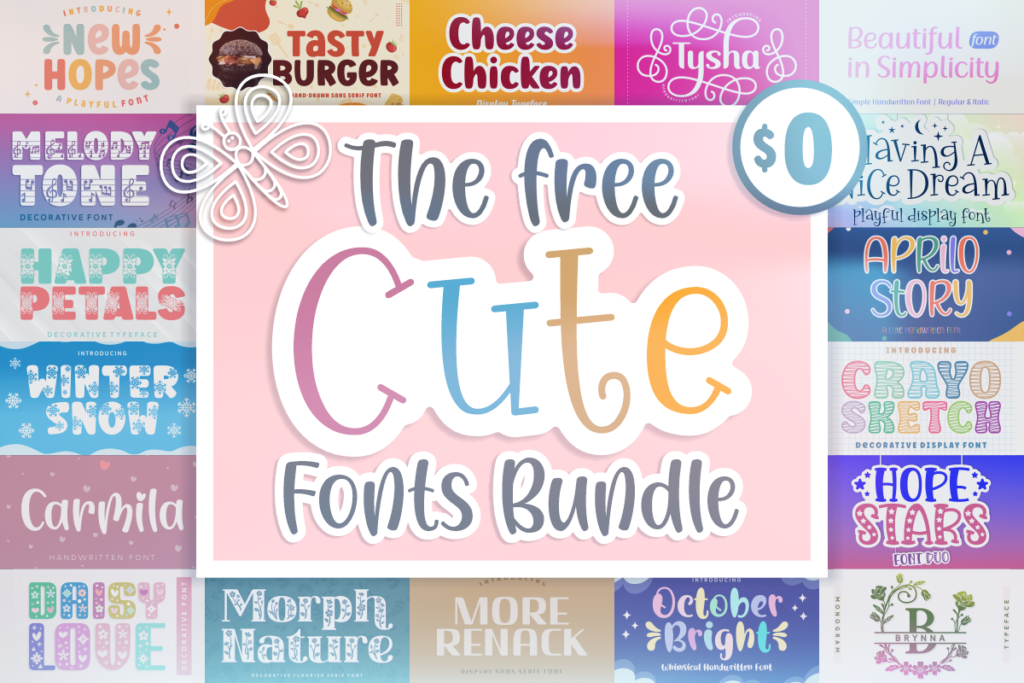 The Free Cute Fonts Bundle
