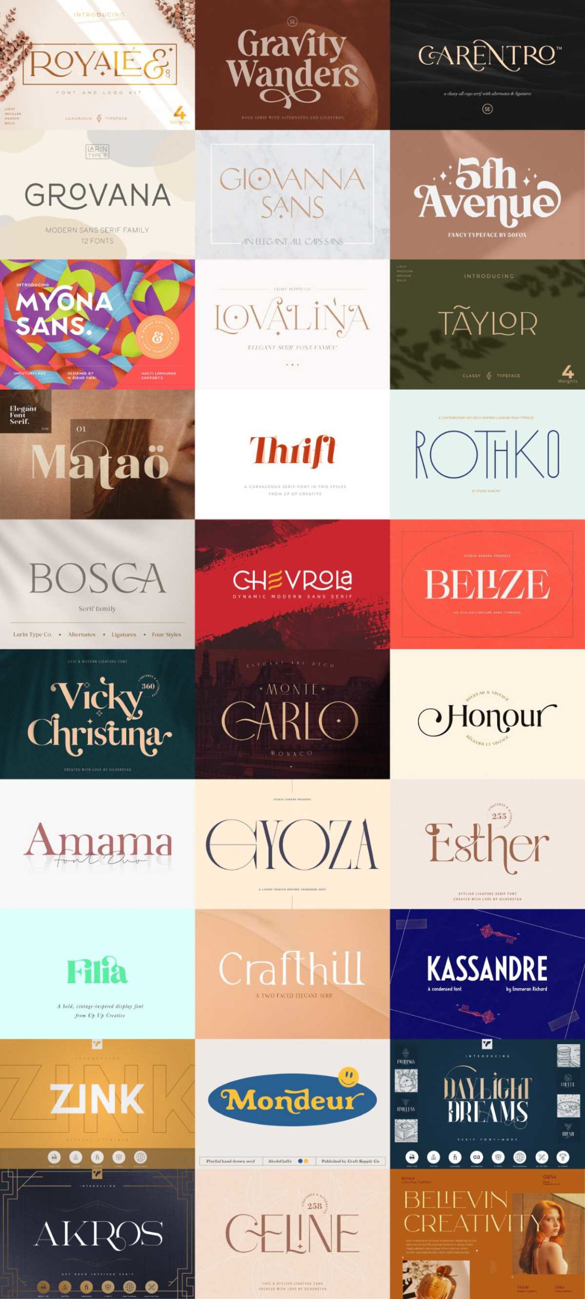 The Ligature Font Bundle