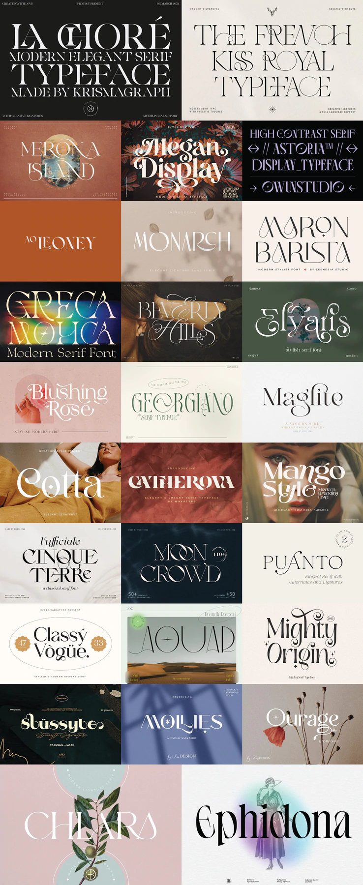 The Luxe Ligature Font Collection