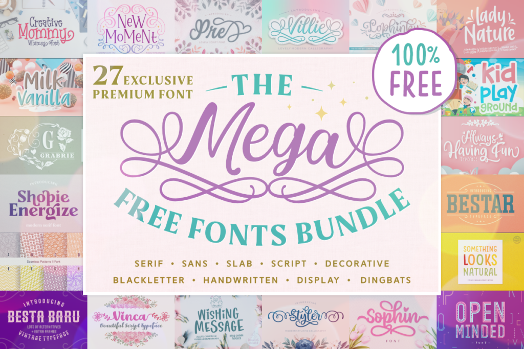 The Mega Free Fonts Bundle
