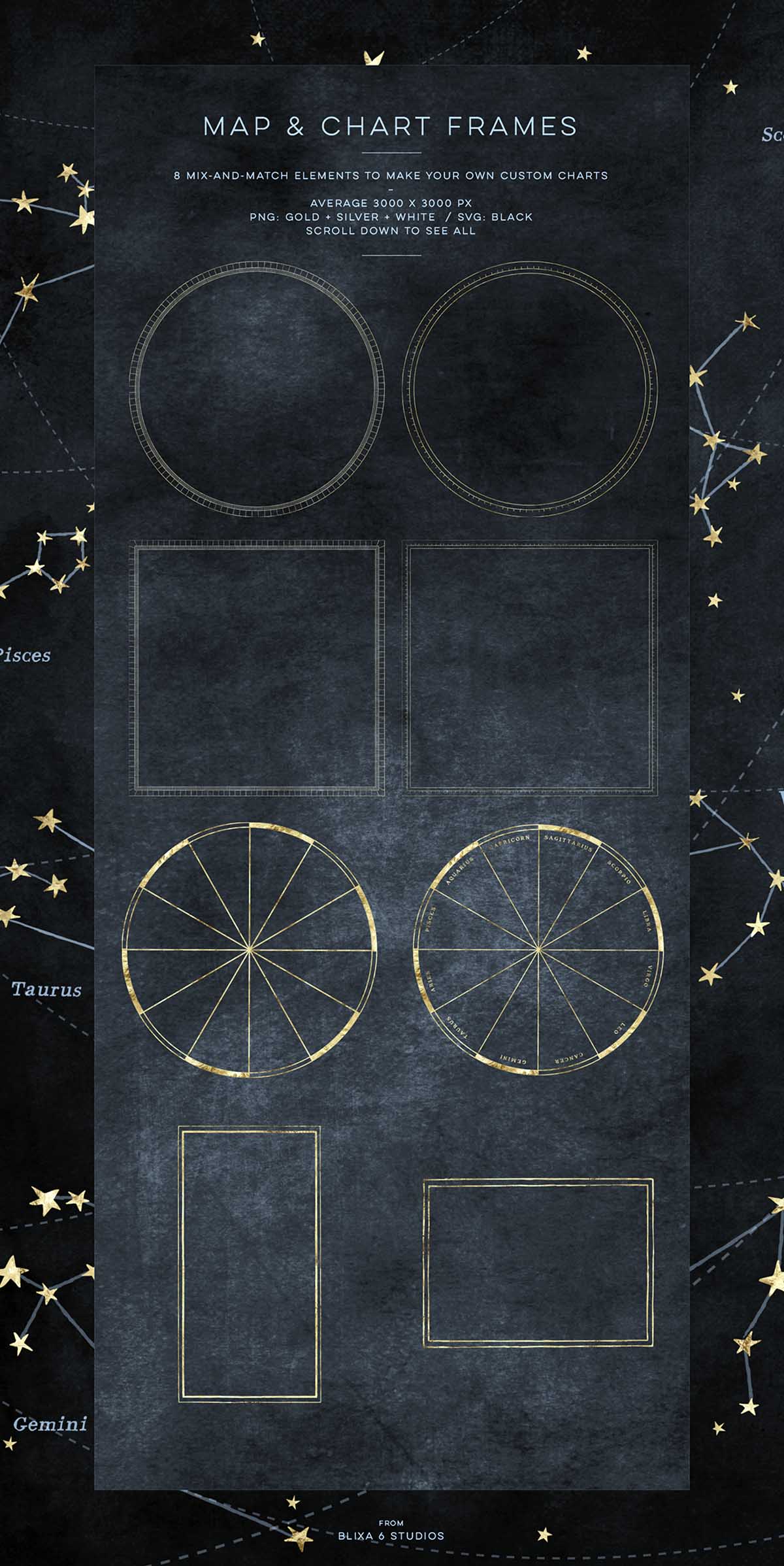 THE STAR ATLAS: GOLDEN ASTROLOGY SET