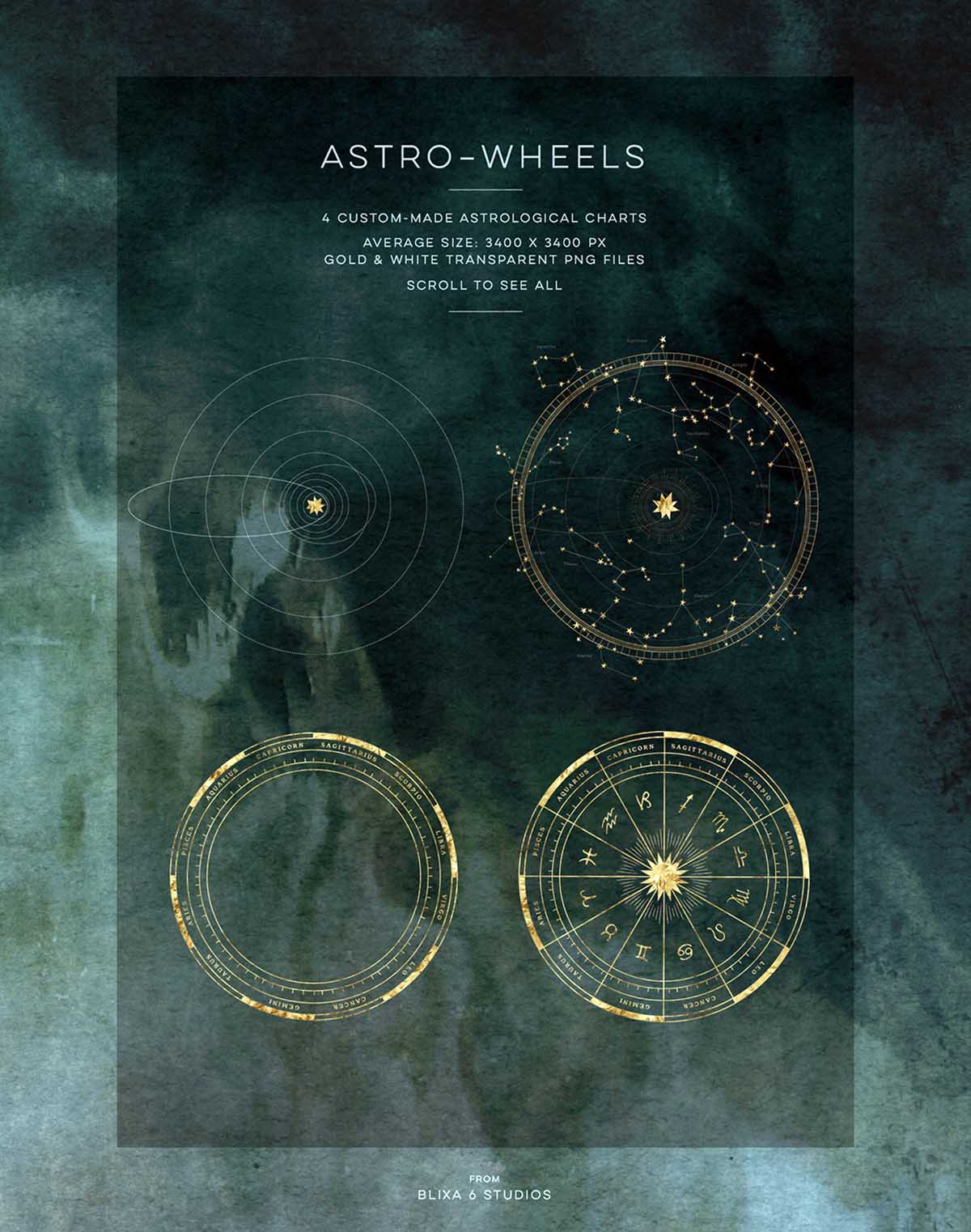 THE STAR ATLAS: GOLDEN ASTROLOGY SET