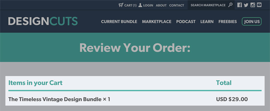 review your order