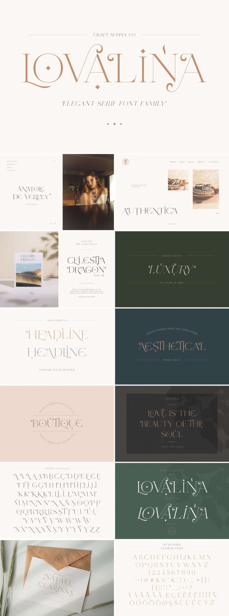 Lovalina – Elegant Serif Font Family