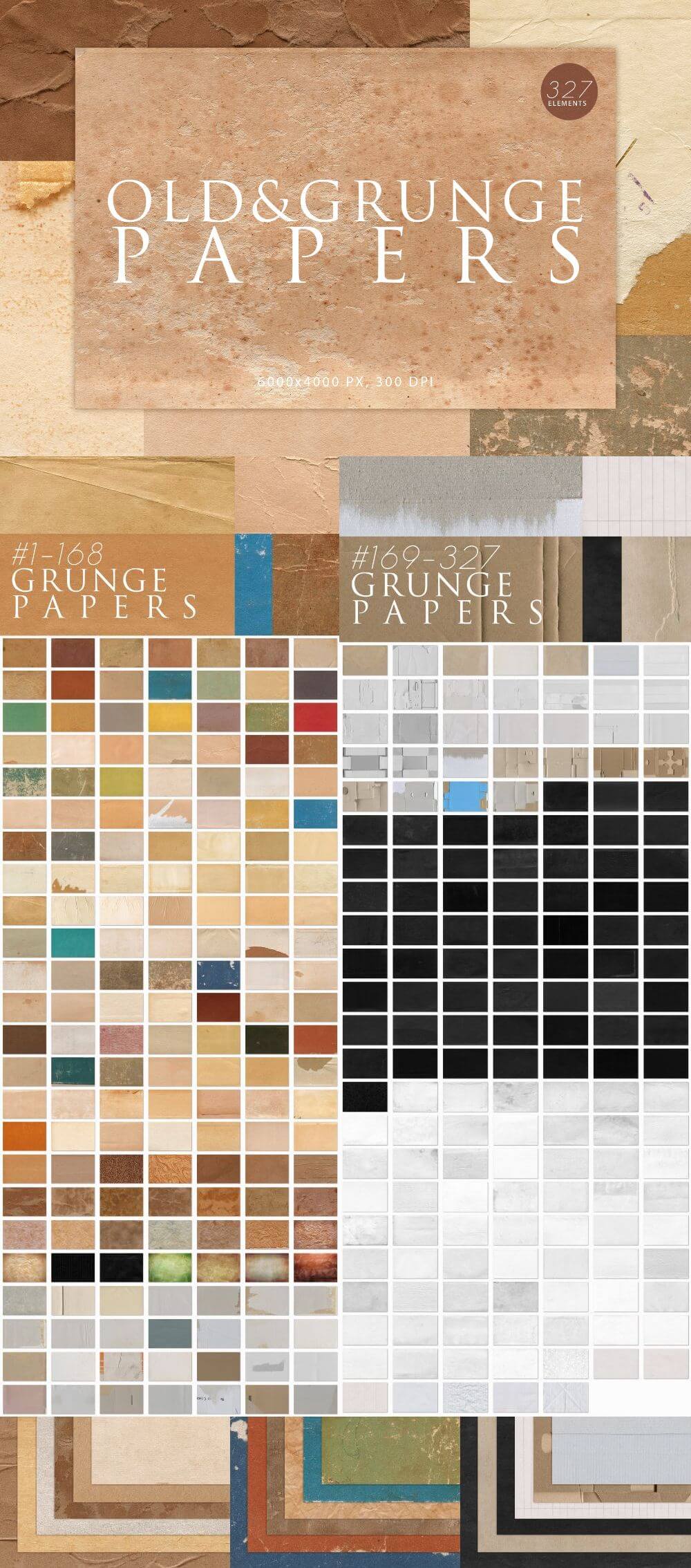 327 Old & Grunge Paper Textures