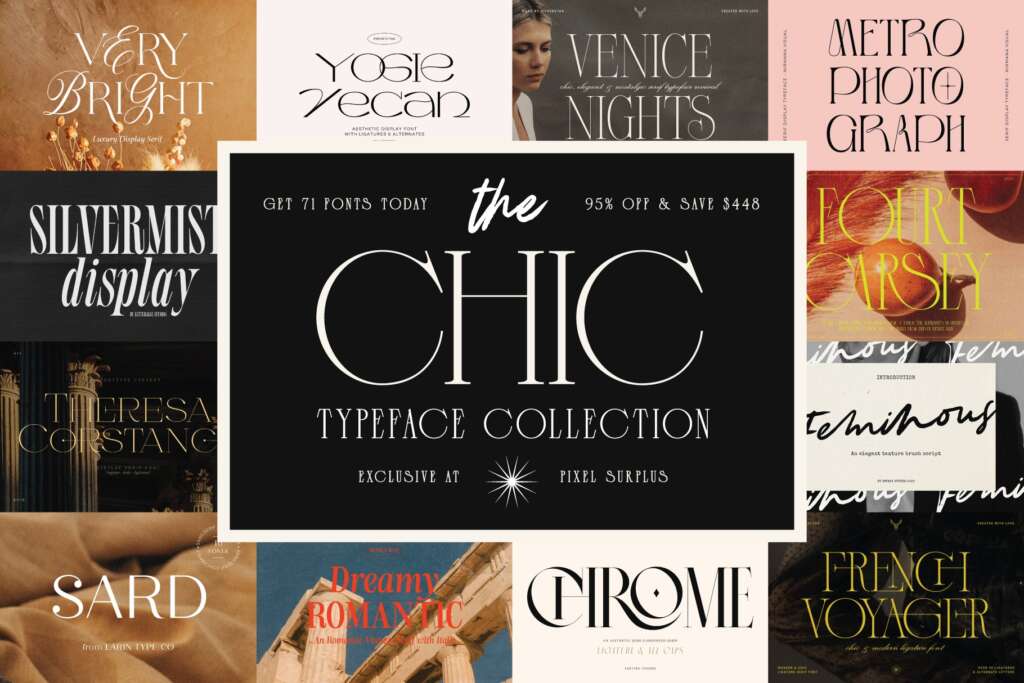 The Chic Typeface Collection
