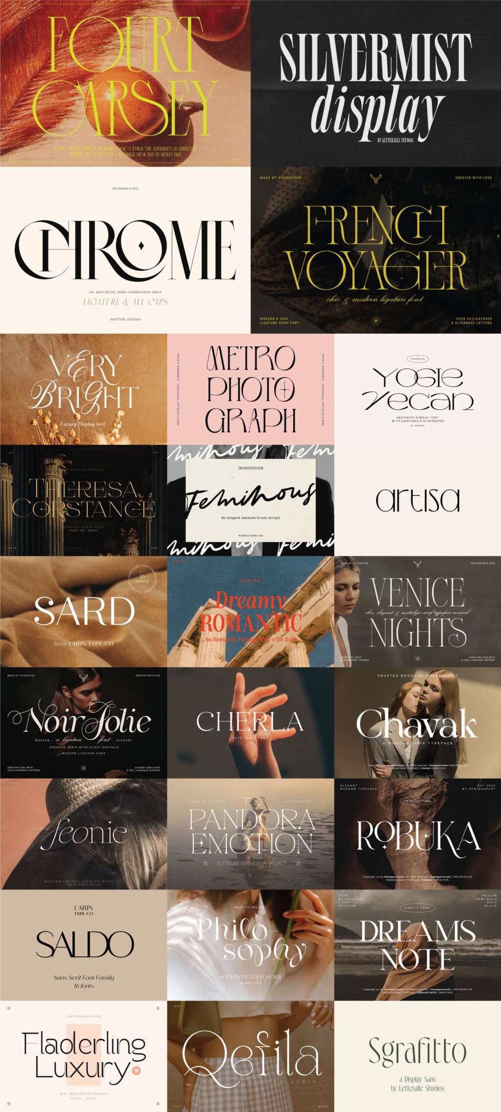 The Chic Typeface Collection