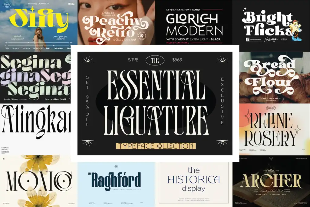 The Essential Ligature Typeface Collection