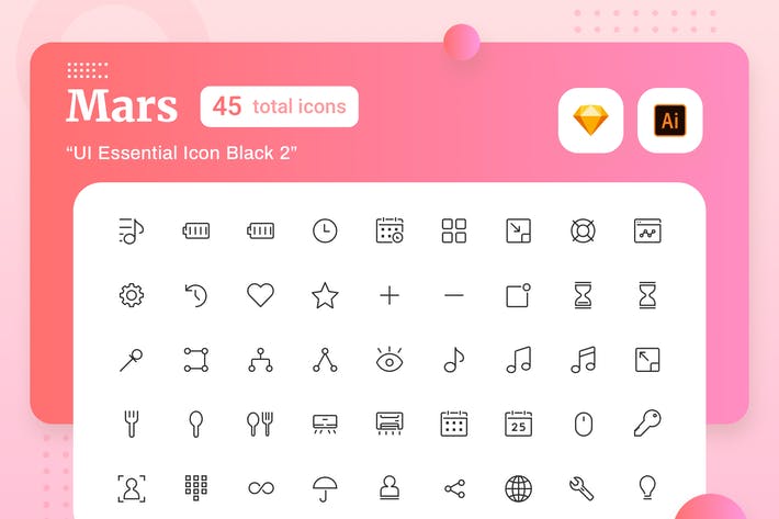 Mars - UI Essential Icon Black 2