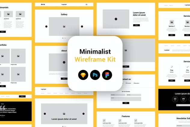 Minimalist Wireframe Kit