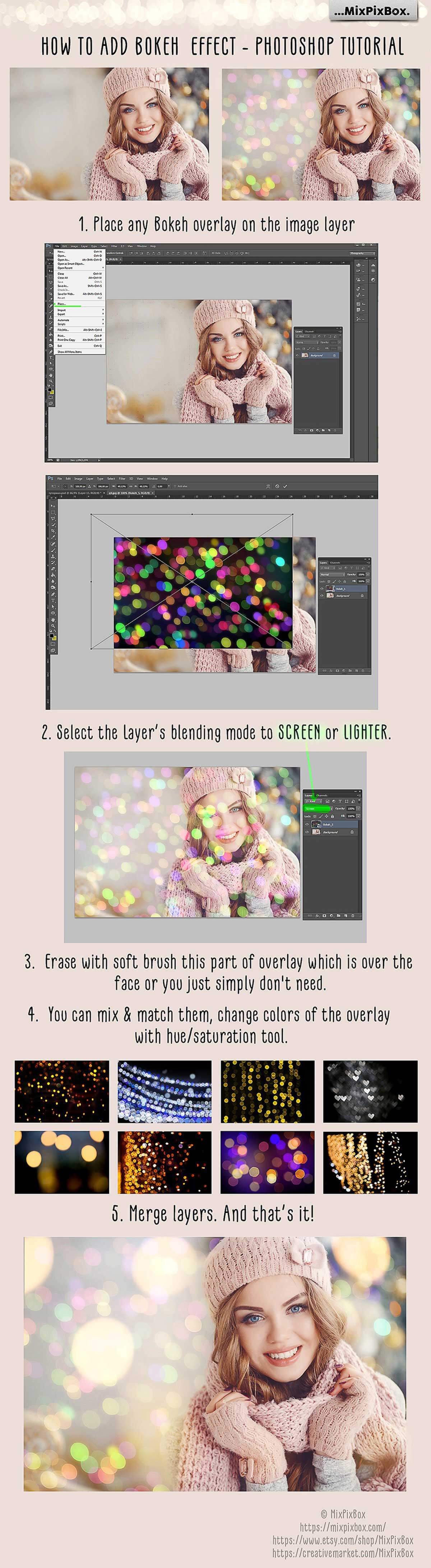 100 BOKEH PHOTO OVERLAYS