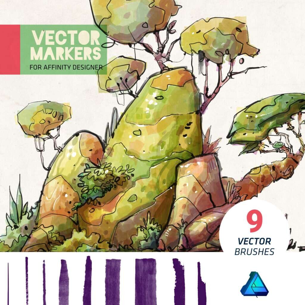 Vector Markers for Affinity Designer
