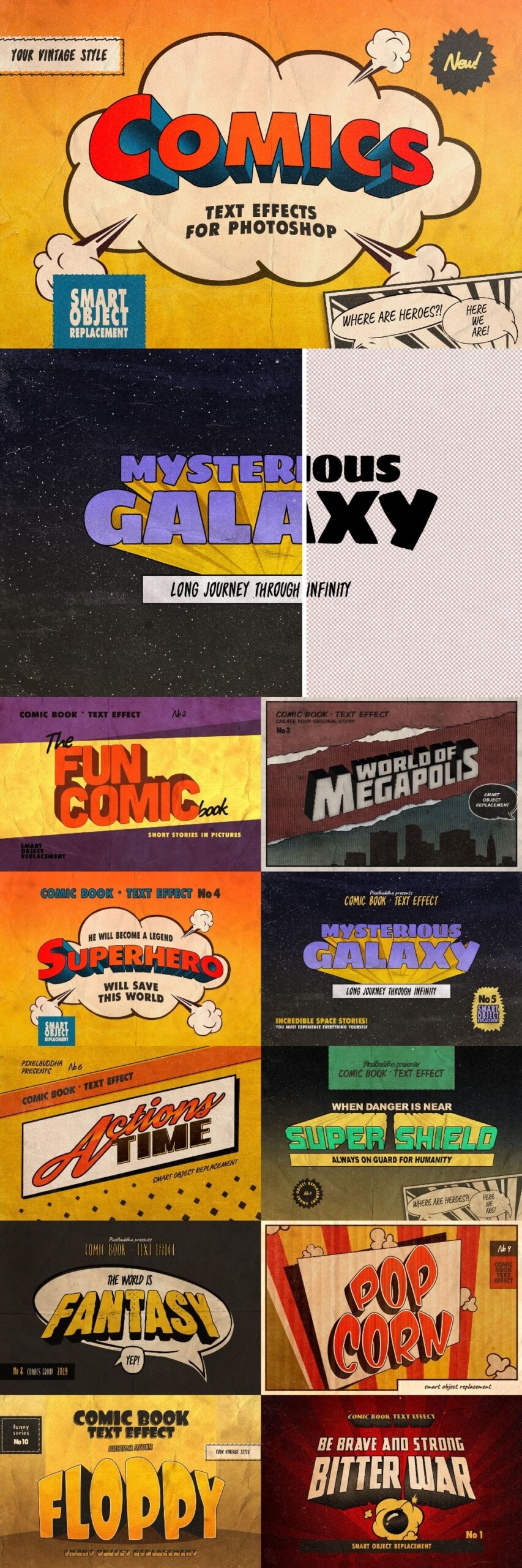 Vintage Comics Text Effects