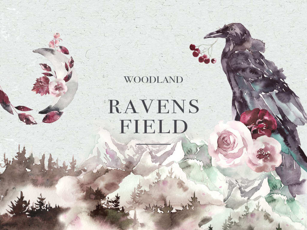 Woodland Ravens Watercolor Kit
