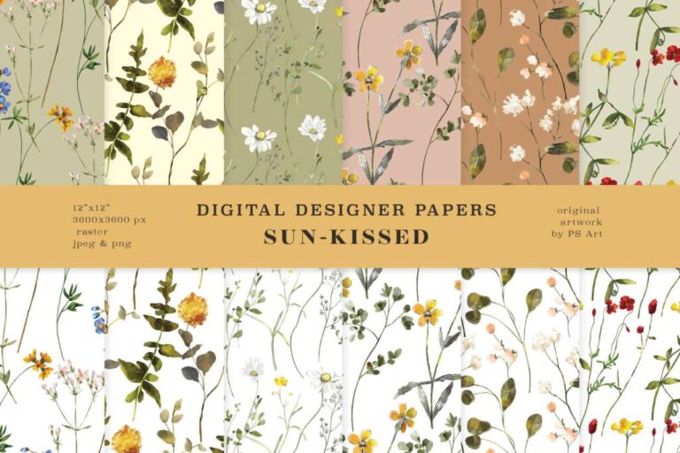 Pattern Kmy 花と植物の無料デザイン素材【海外のおしゃれでかわいい素材が商用利用可能】 | つくるデポ