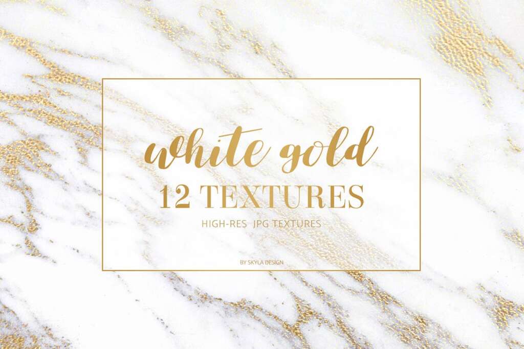 White gold marble texture pattern background
