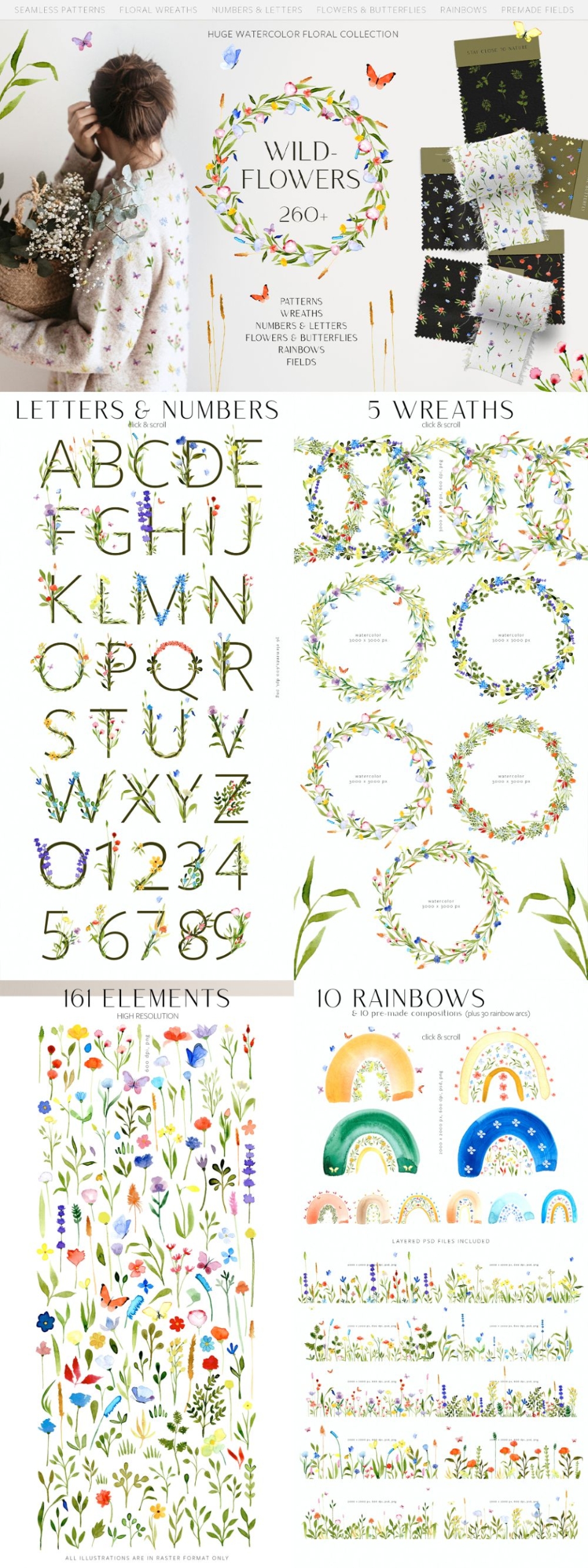 Wildflowers Watercolor Collection