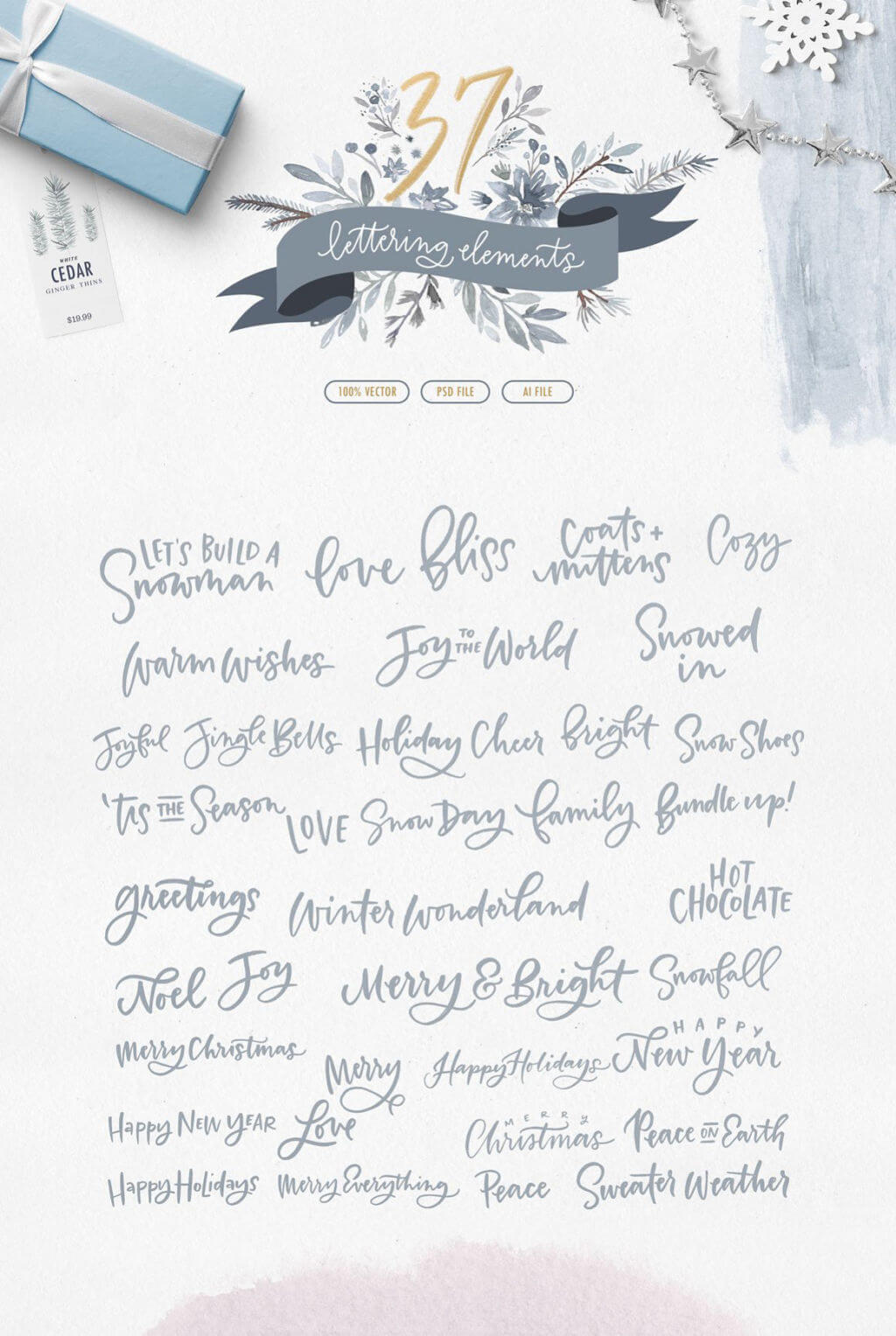 Winter Watercolours Graphics Kit