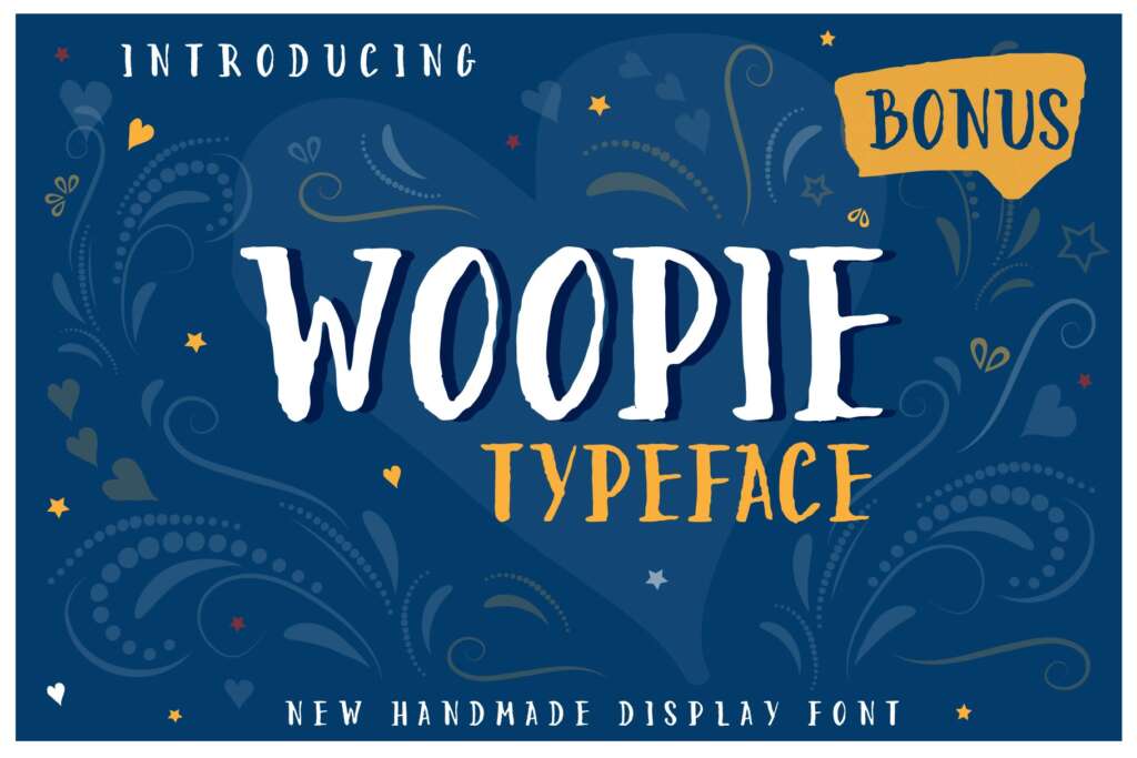 Woopie: a hand-lettered font