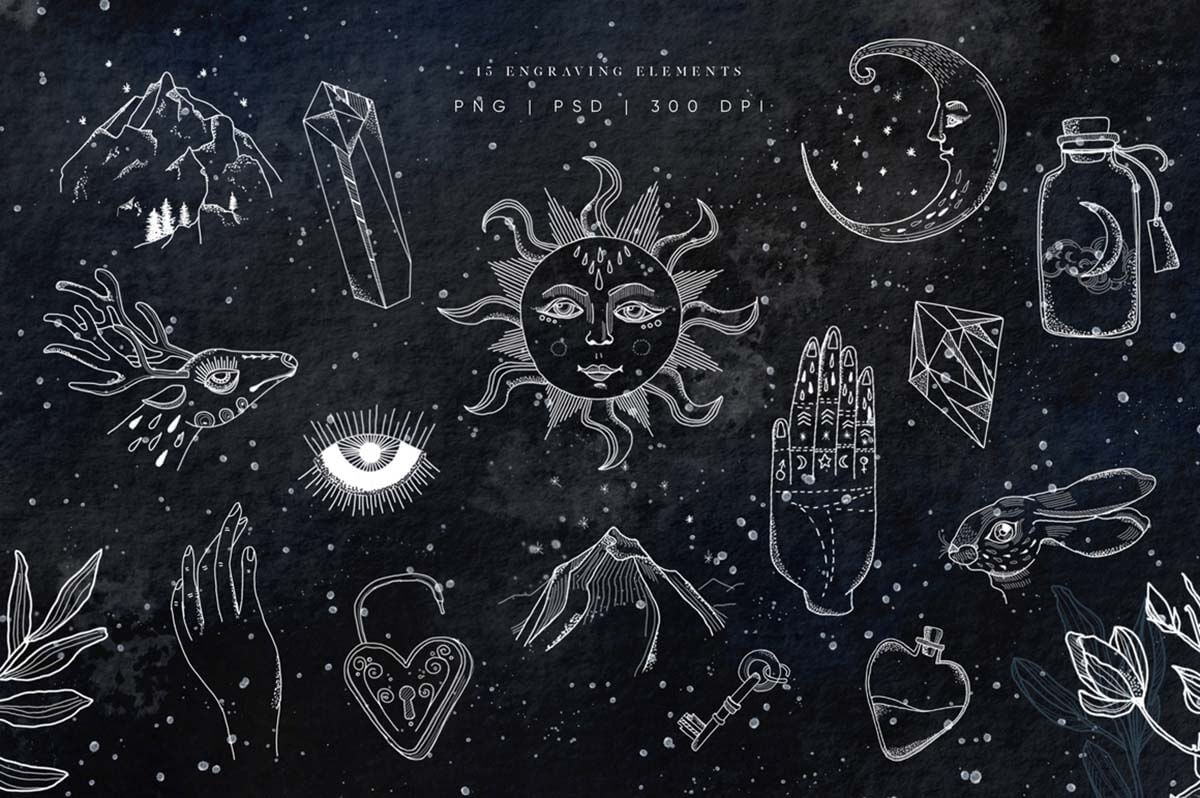 LUNARE MYSTERIOUS GRAPHIC SET