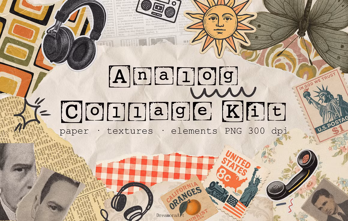 ANALOG COLLAGE KIT - Paper Scrapbook