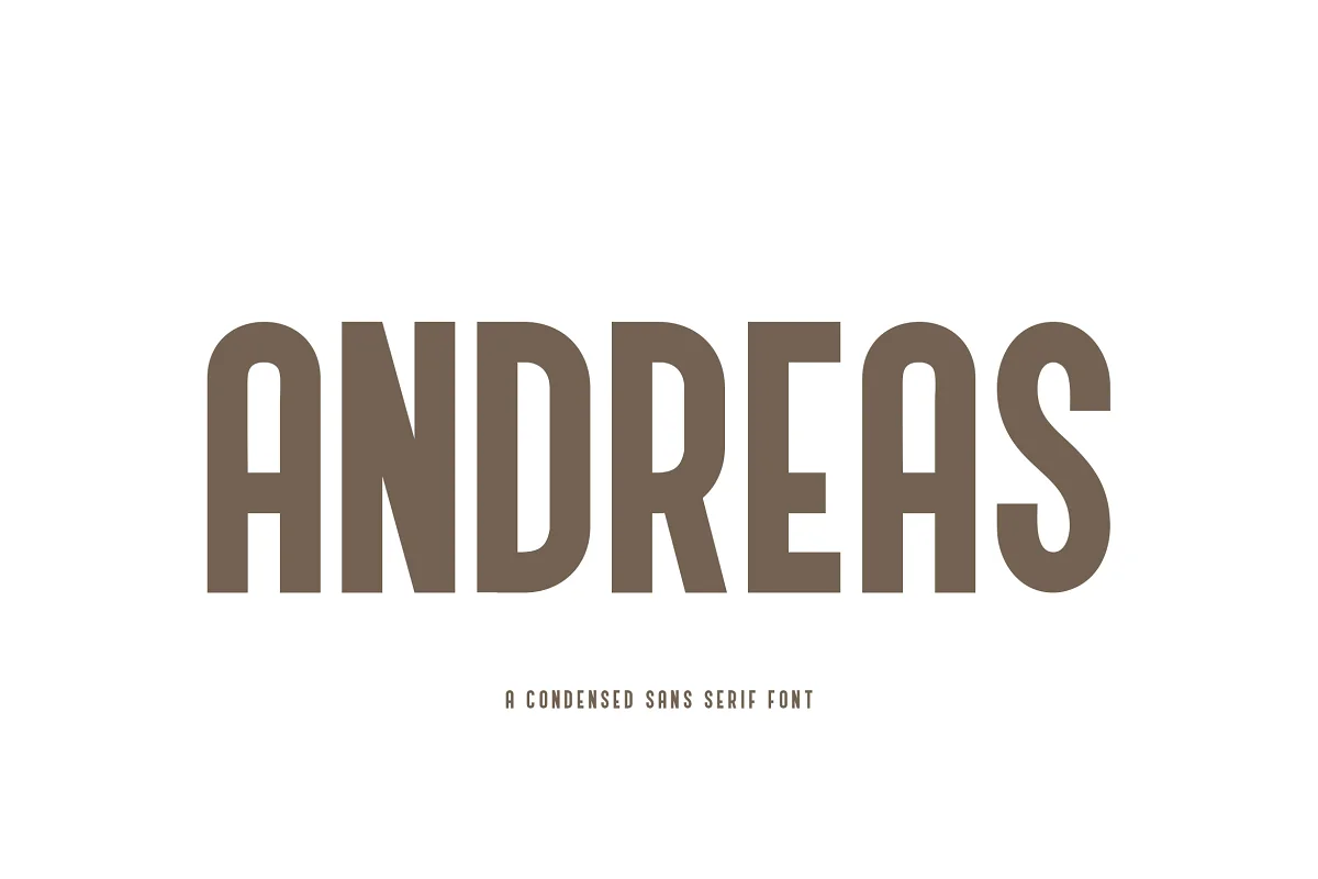 Andreas - A Condensed Sans Serif
