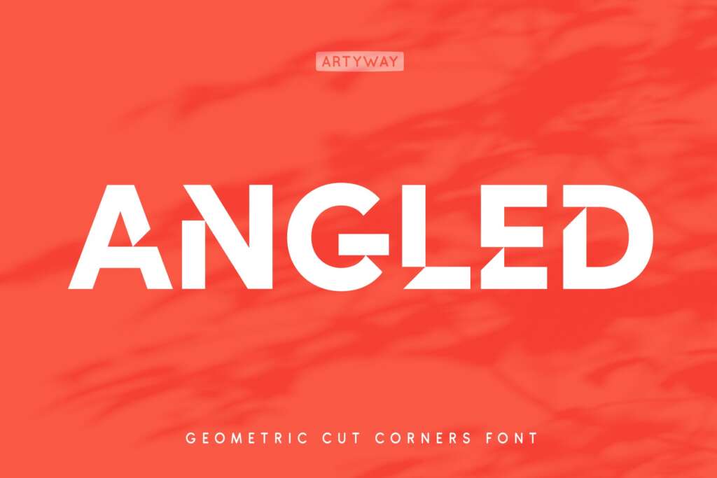 Geometric Cut Angles Font
