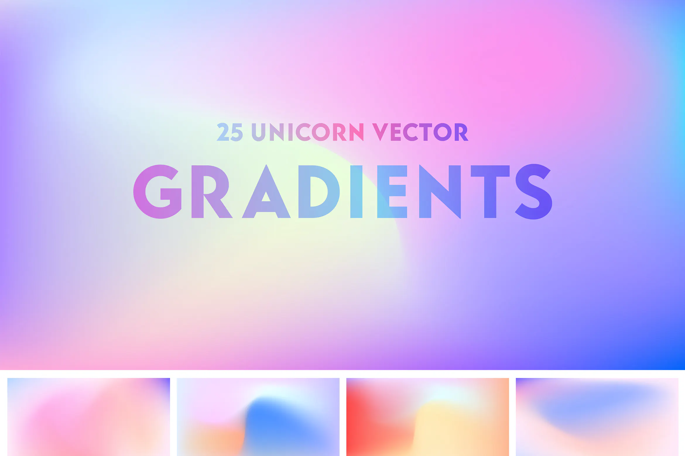 Unicorn Vector Gradients - Colorful Background
