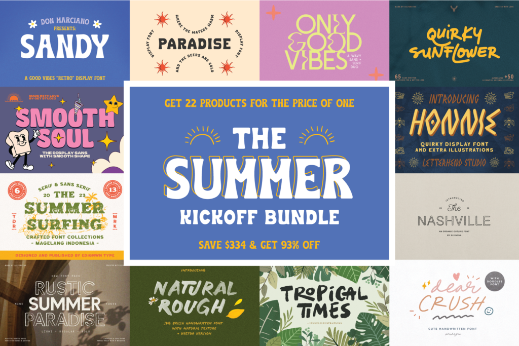 The Summer Kickoff Font Bundle