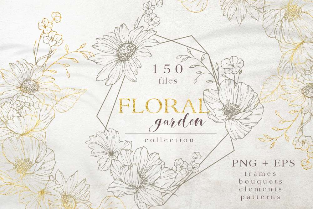 Floral Line Art Collection
