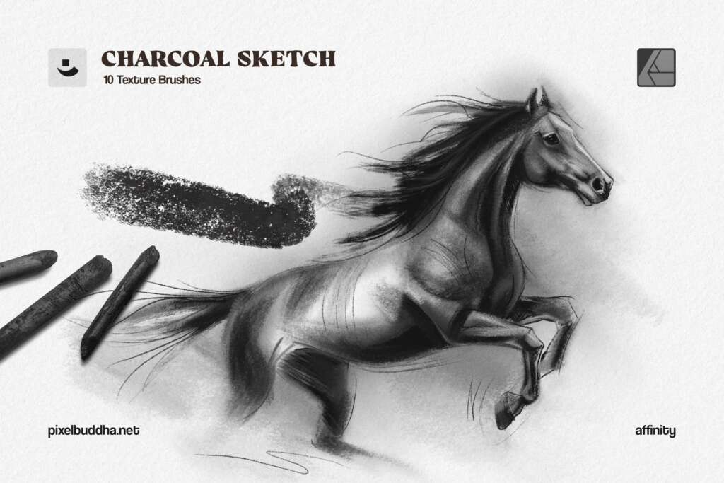 Charcoal Sketch Affinity Brushes
